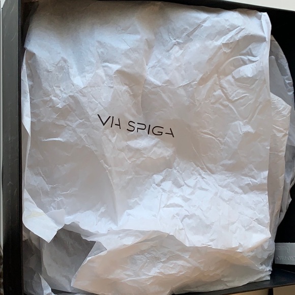 Via Spiga Benita Black Leather boots 8 1/2 booties - Picture 11 of 15